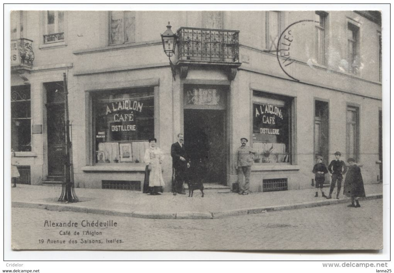 CARTE PHOTO BRUXELLES DEVANTURE CAFE A LAIGLON CHEDEVILLE 19 AVENUE DES SAISONS - Cafés, Hôtels, Restaurants