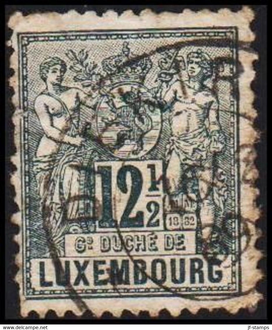 1882-1889. LUXEMBURG Algorie. 12½ C. Thin. (Michel 50) - JF511191 - 1882 Alegorias