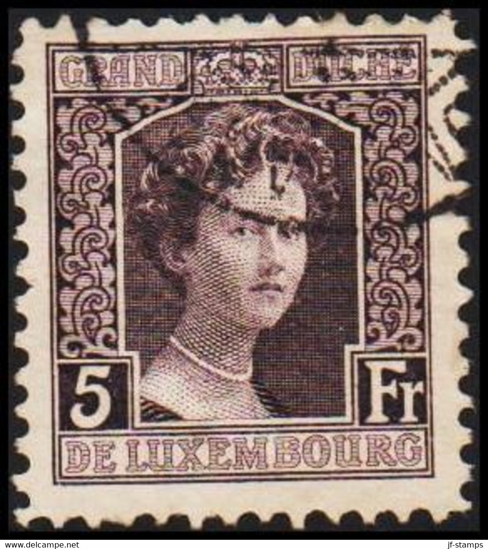 1914-1921. LUXEMBOURG. Großherzogin Marie Adelheid 5 Fr. (Michel 106) - JF511205 - 1907-24 Abzeichen