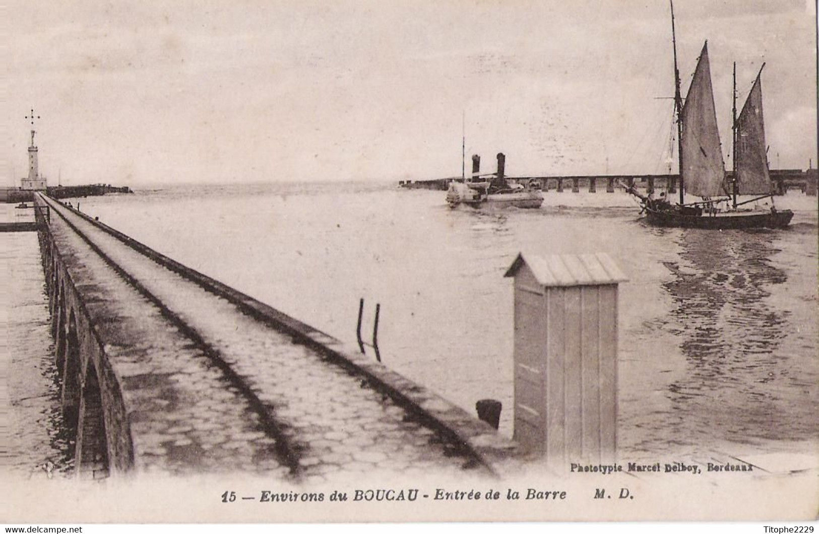 64 - BOUCAU - Environ Du Boucau - Entrée De La Barre (remorqueur Tirant Un Voilier - Boucau