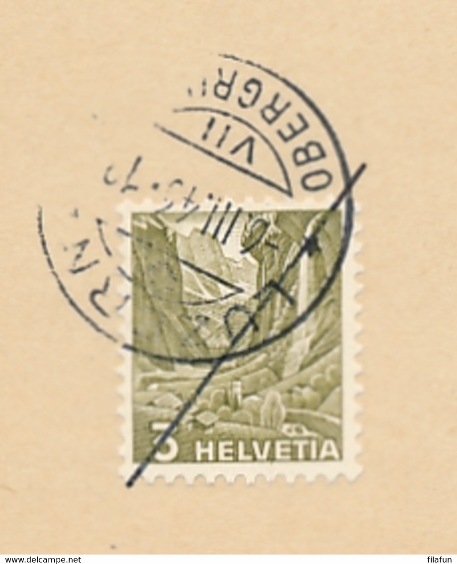 Schweiz - 1946 - Freiballon Helvetia - 1. Nachkriegsflug From Luzern Via Meierskappel, Addressed To Zurich - Briefe U. Dokumente
