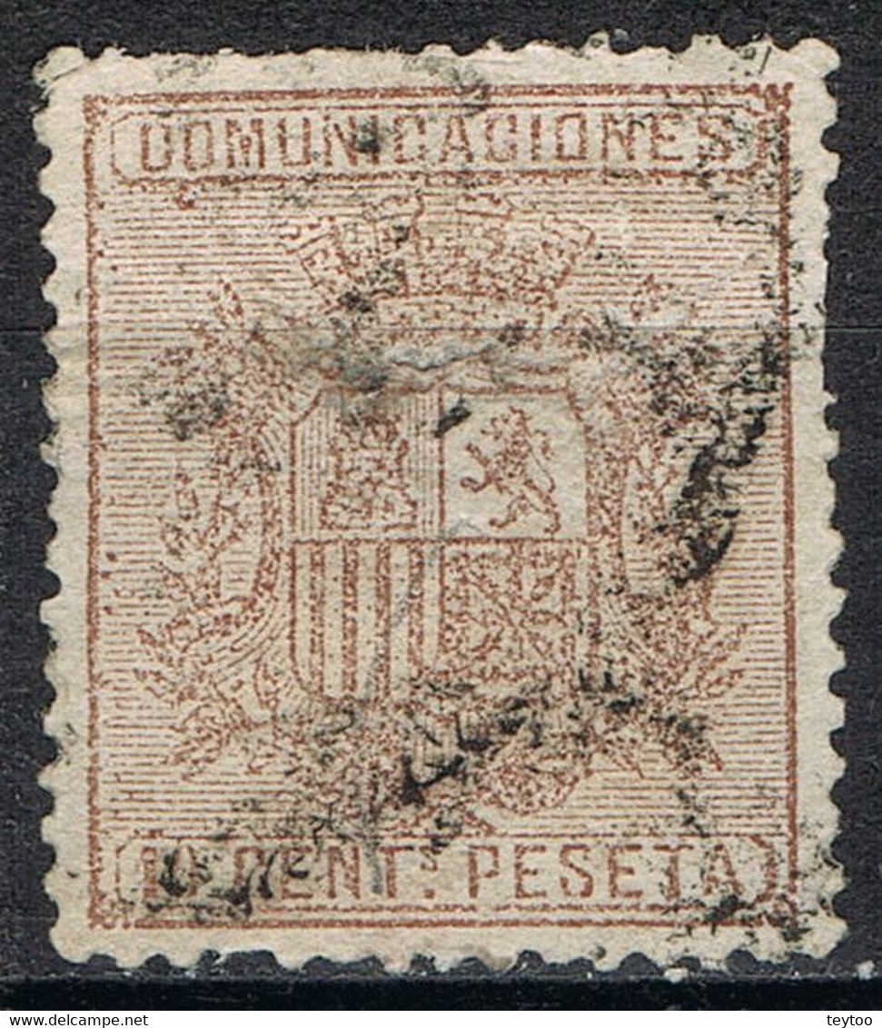 [CF-A2659] España 1874. Escudo De España. 10 C. (U) - Oblitérés