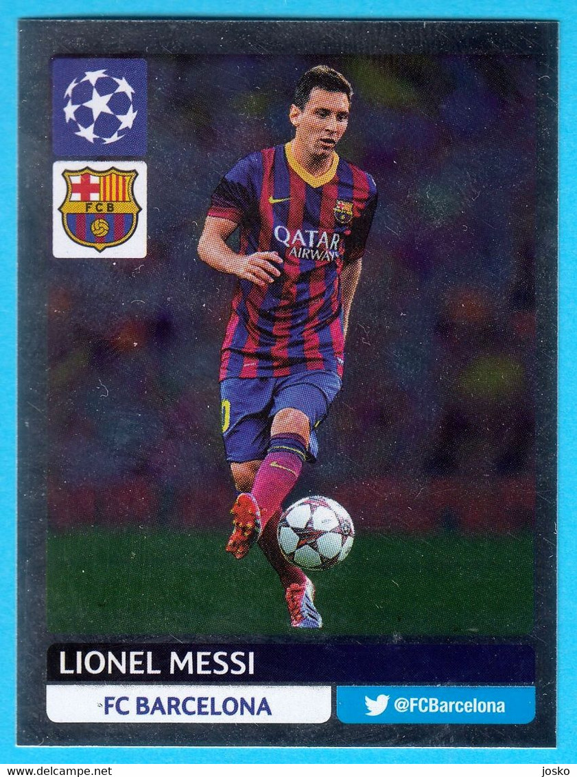 LIONEL MESSI - UEFA Champions League 2013/14 Panini Card * Football Soccer Futbol FC Barcelona Spain Espana Argentina - Bekleidung, Souvenirs Und Sonstige