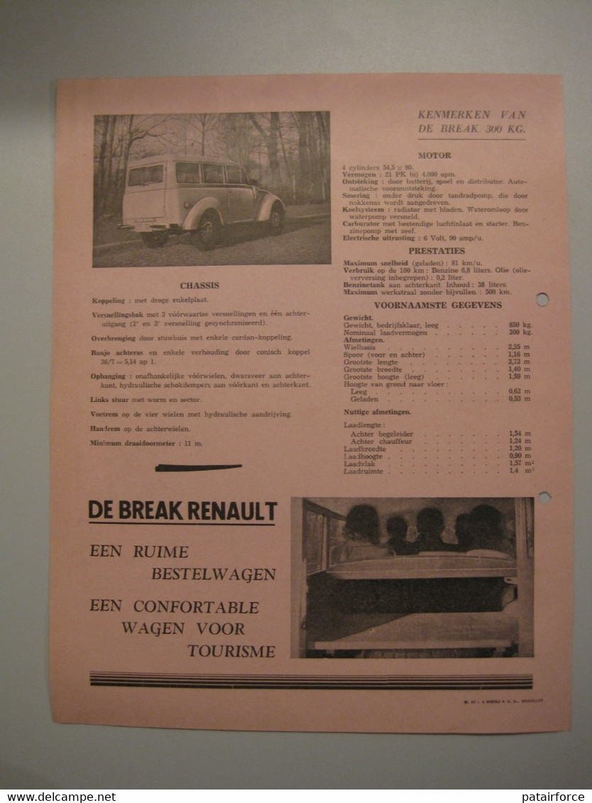 Renault De Break 300kg  / Garage Raepers - Delord  Ordingen - Werbung