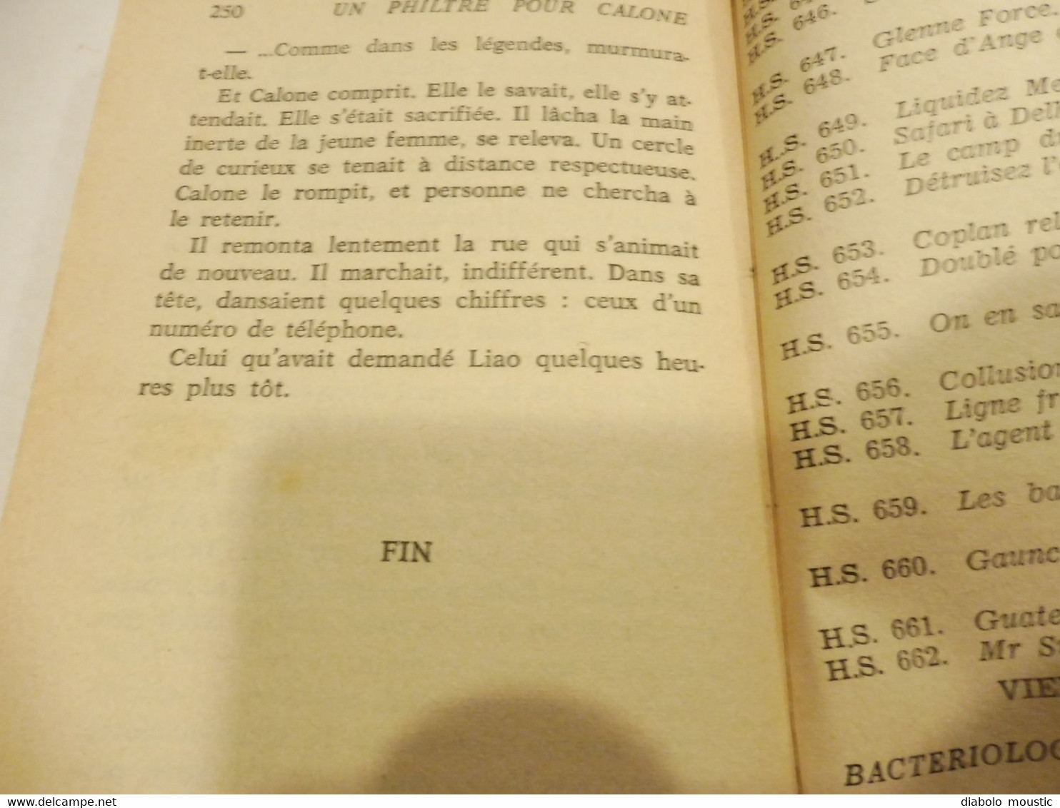 1968  UN PHILTRE POUR CALONE  - par Alain Page (éditions Fleuve Noir )