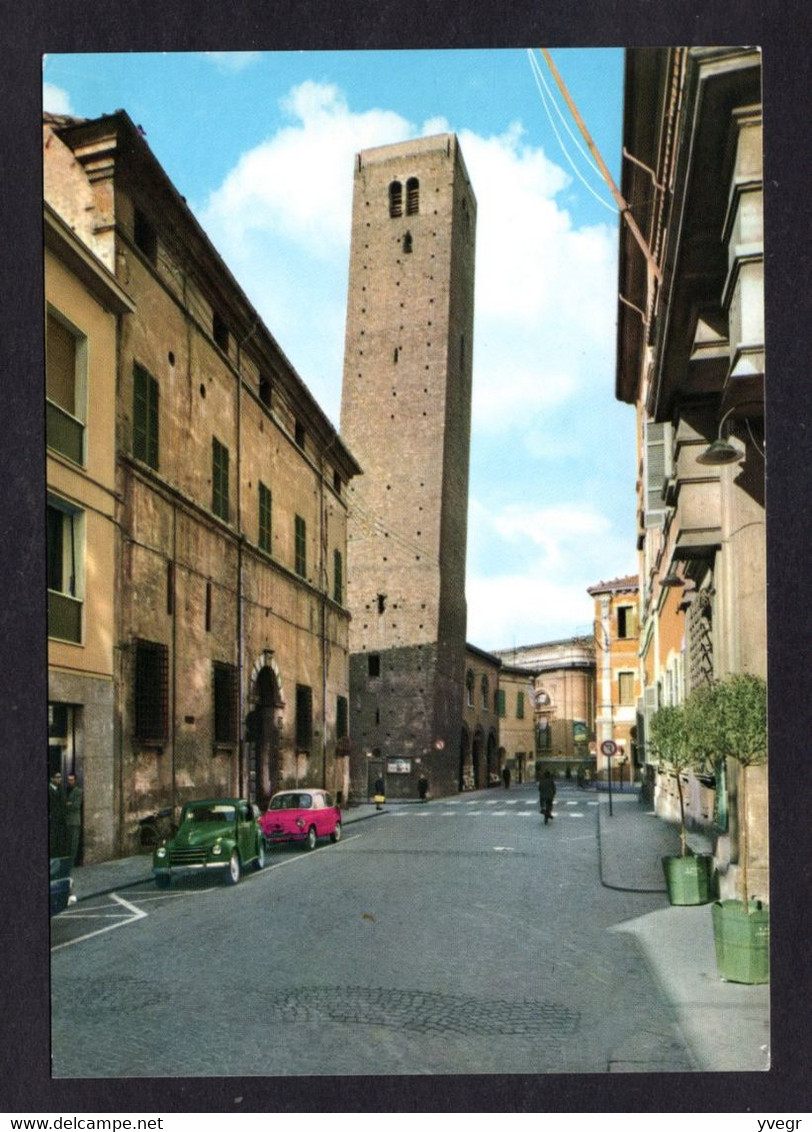 Italie - RAVENNA -Via Paolo Costa E Torre Comunale - Rue Paolo Costa Et Tour Communal (Fotocolor N°76) 4 CV Renault - Ravenna