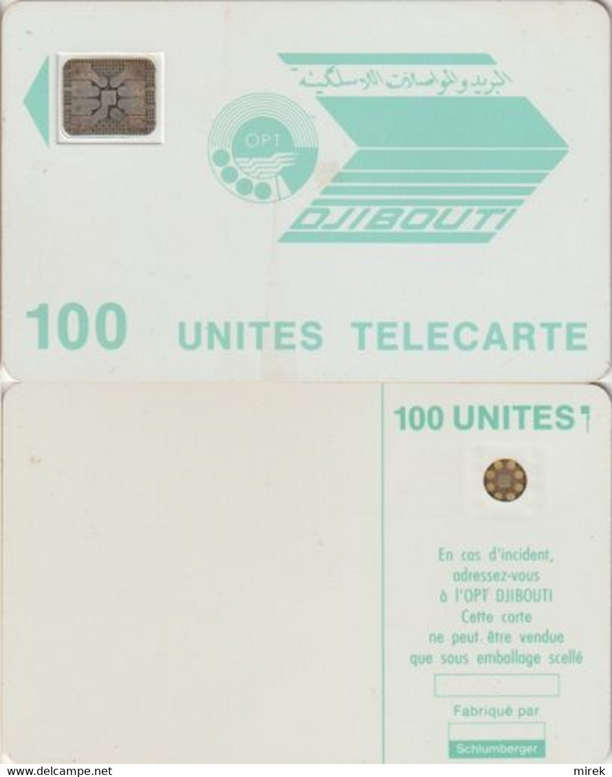 428/ Djibouti; P10. Logo Light Blue, 100 Ut., SC5, CN 23822 (inverted 8) - Djibouti