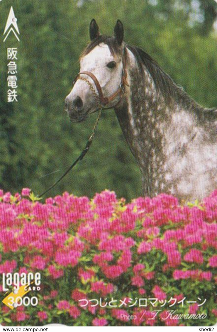 Carte Prépayée JAPON - ANIMAL - CHEVAL - HORSE JAPAN Prepaid Kansai Lagare Ticket Card - 395 - Pferde