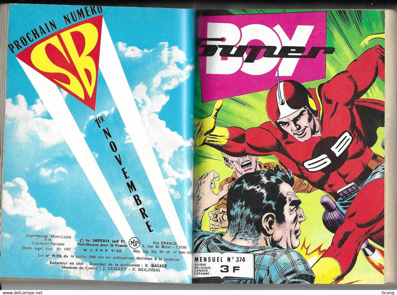 BD SUPER BOY ALBUM RELIEE NUMERO 66 EDITION IMPERIA LYON  REPRENANT LES NUMEROS 372, 373, 374 ET 375 DE 1980, A VOIR - Superboy