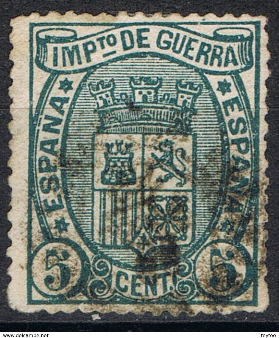 [CF2749a] España 1875; I República, Escudo De España 5c. - Oblitérés