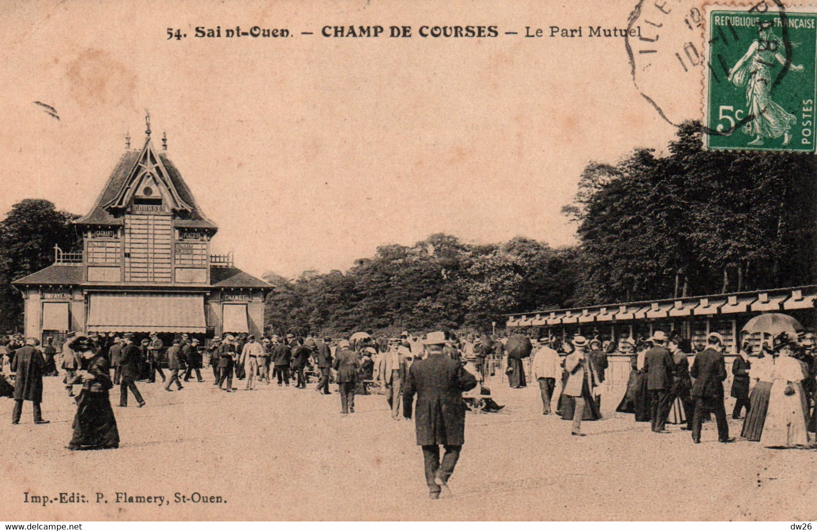 Hippisme - St Saint-Ouen (Seine) Le Champ De Courses, Le Pari Mutuel - Edition P. Flamery - Carte N° 54 - Reitsport