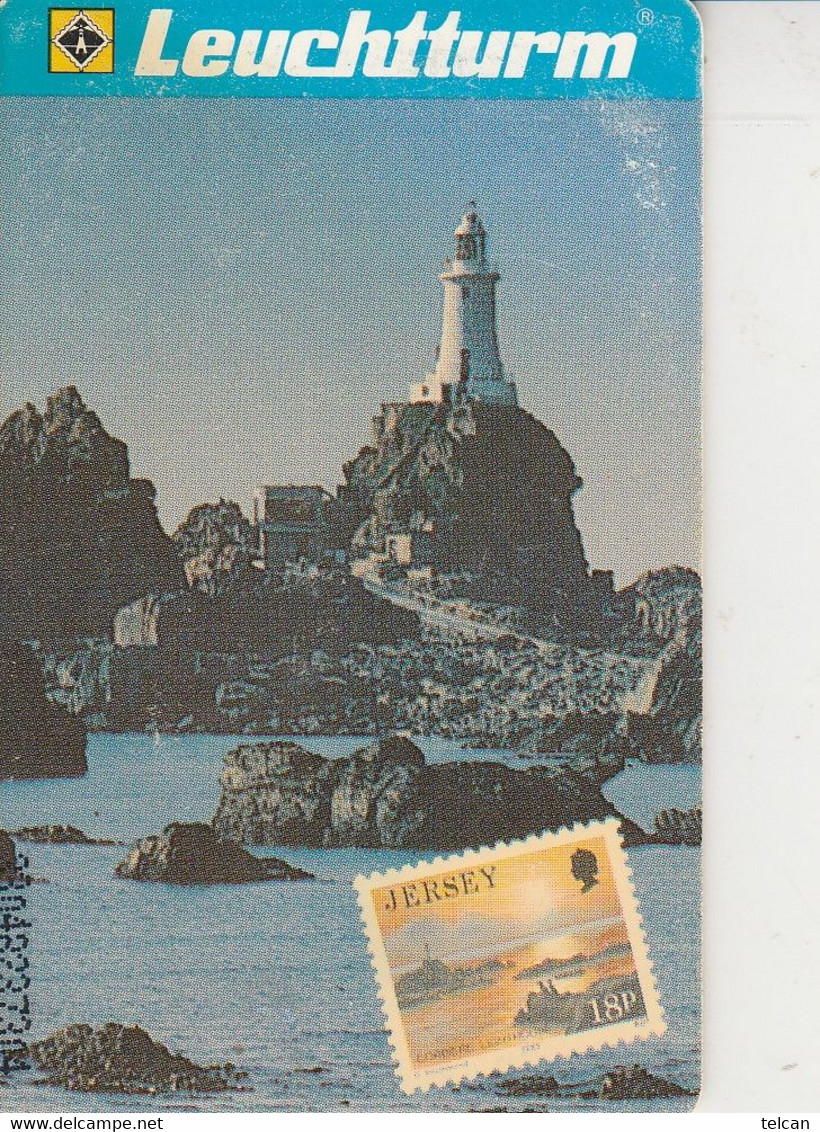 TIMBRE JERSEY Sur TELECARTE  ALLEMANDE   /LEUCHTURM    1993  4000EX - Timbres & Monnaies