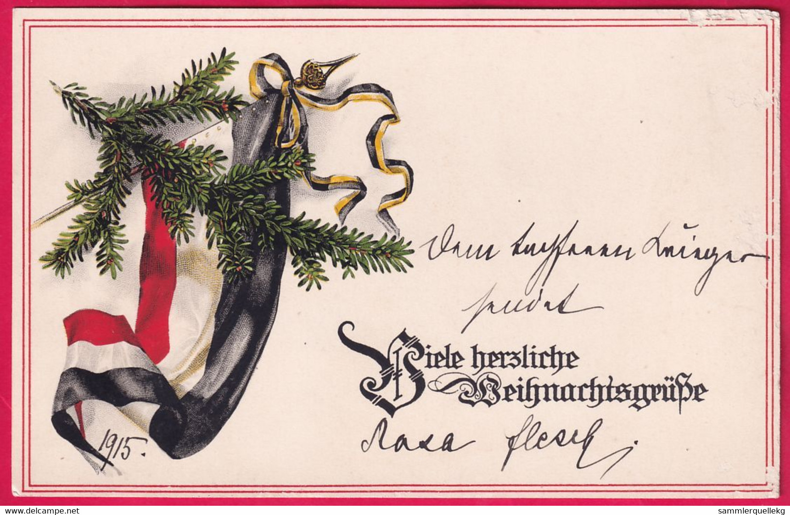 AK: Viele Herzliche Weihnachtsgrüße, Ungelaufen, Beschrieben 1915 (Nr. 4024) - Sonstige & Ohne Zuordnung