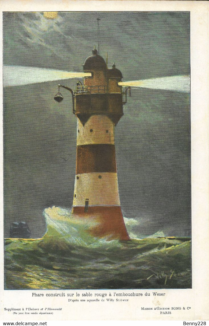 Le phare de Hohe Weg, construit entre 1854 Et 1856. à L'embouchure Du Weser. - Lighthouses