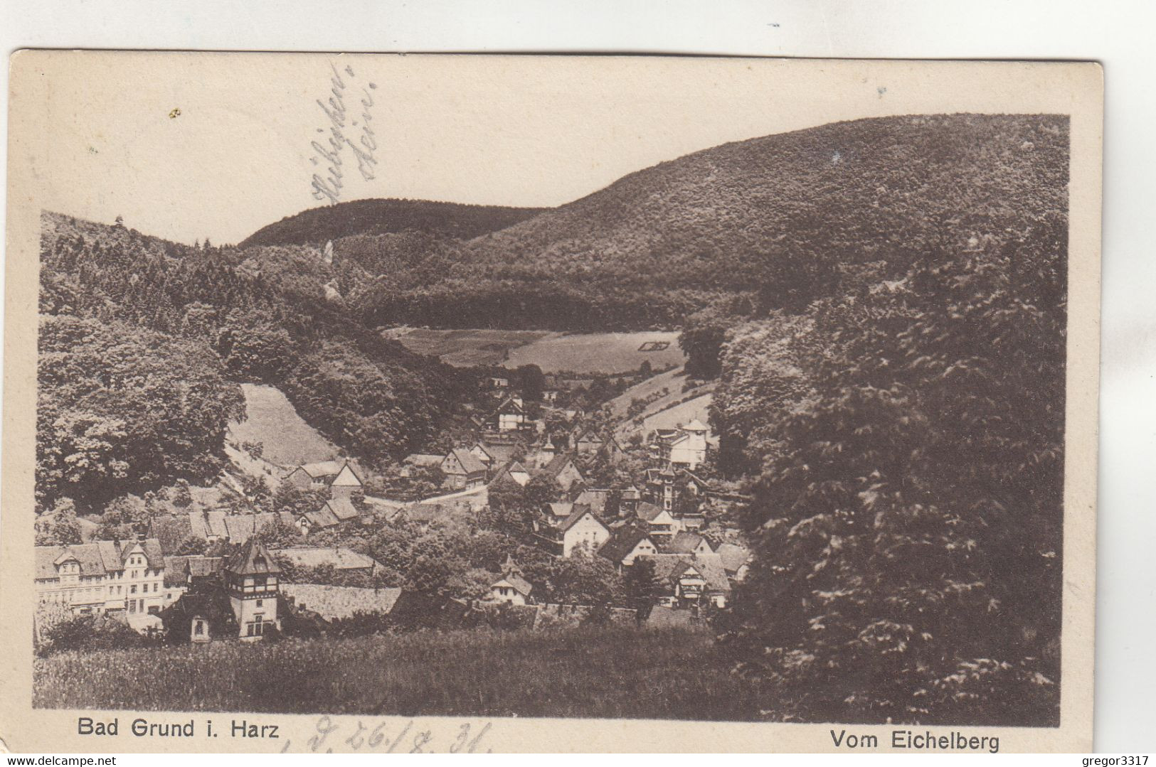 A3910) BAD GRUND I. Harz - Vom EICHELBERG - Tolle Haus DETAILS Alt !! 27.8.1931 - Bad Grund