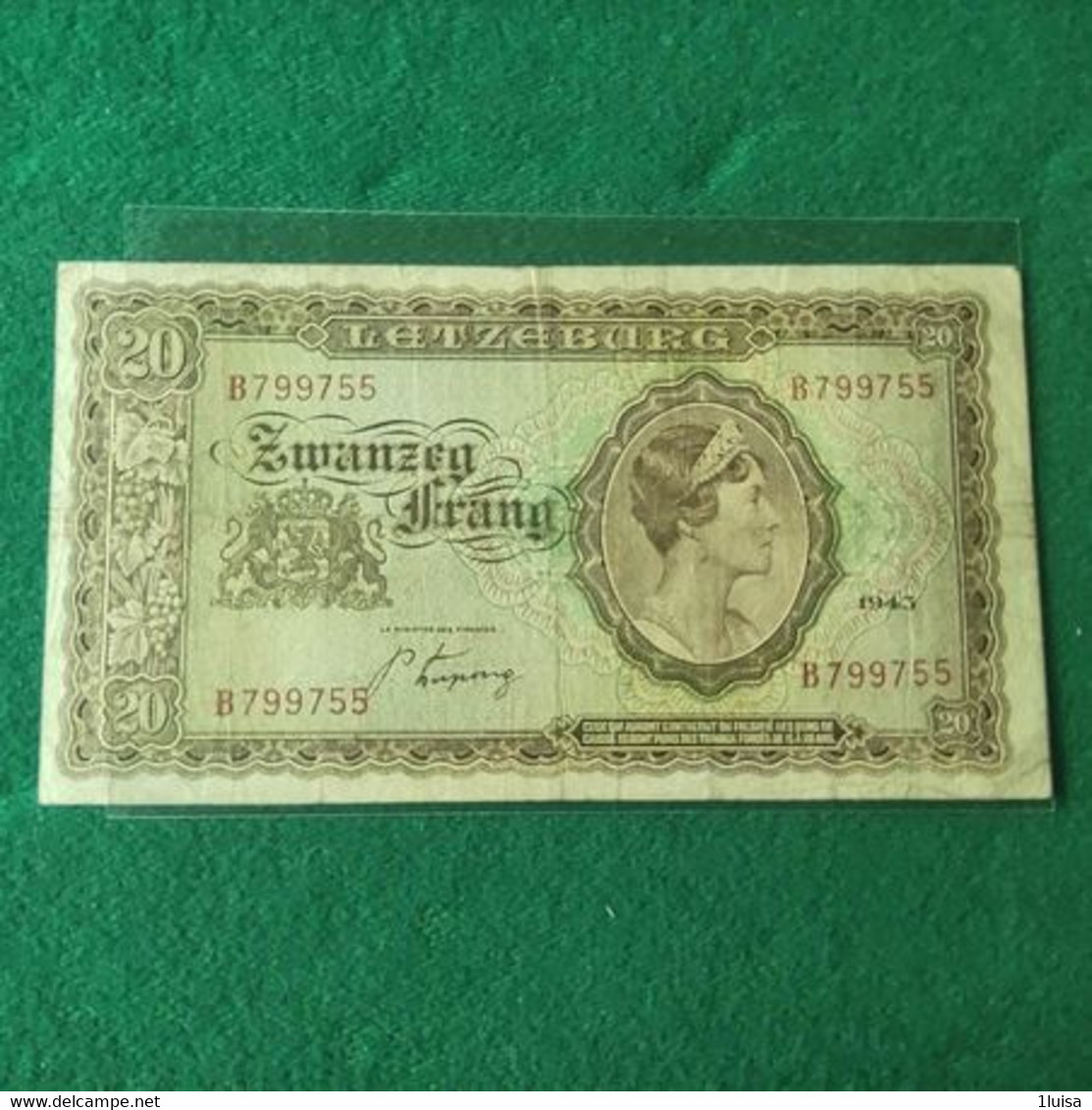 LUSSEMBURGO 20 FRANCS 1943 - Luxembourg