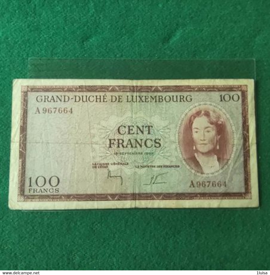 LUSSEMBURGO 100 FRANCS 1956 - Luxemburg