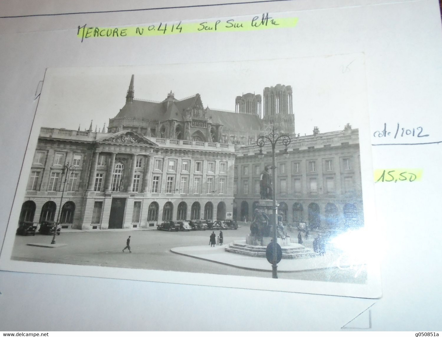 1939 -MARNE - OBL / REIMS ) + MERCURE N° 414 Seul/ Sur/Lettre =15 EUR !!!  Pour BRUXELLES (Belgique)  + 4 Photos - Storia Postale