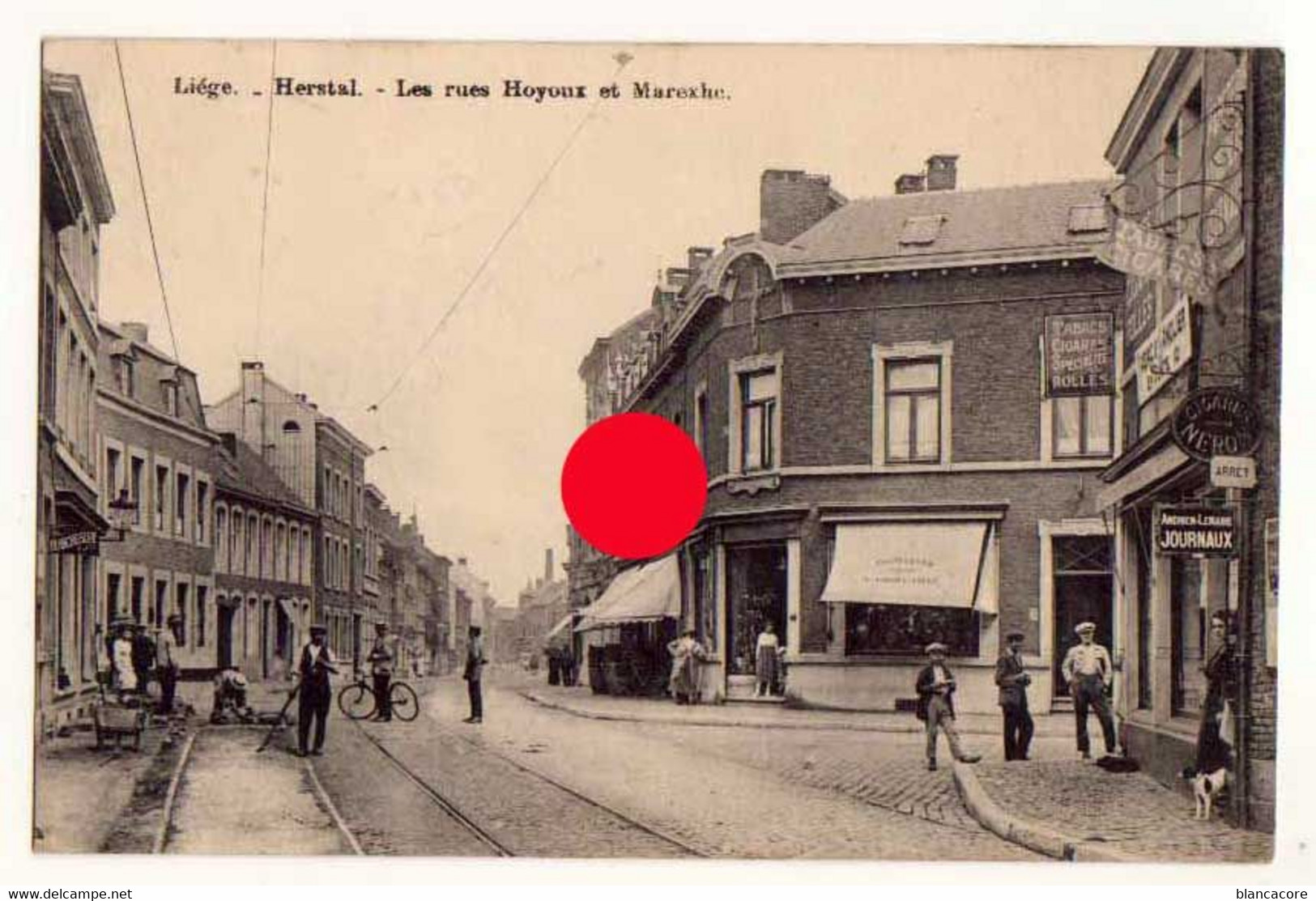 Herstal Les Rues Hoyoux Et Marexhe  ( Chapellerie Libert - Villé  & Journaux Adrien - Lemaire ) - Herstal