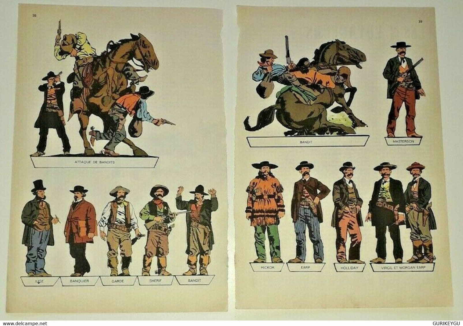 Rarissime 2 Pages Bd Découpis 1960/1963 SAGE EO Cow Boy Western Sherif - Sagédition