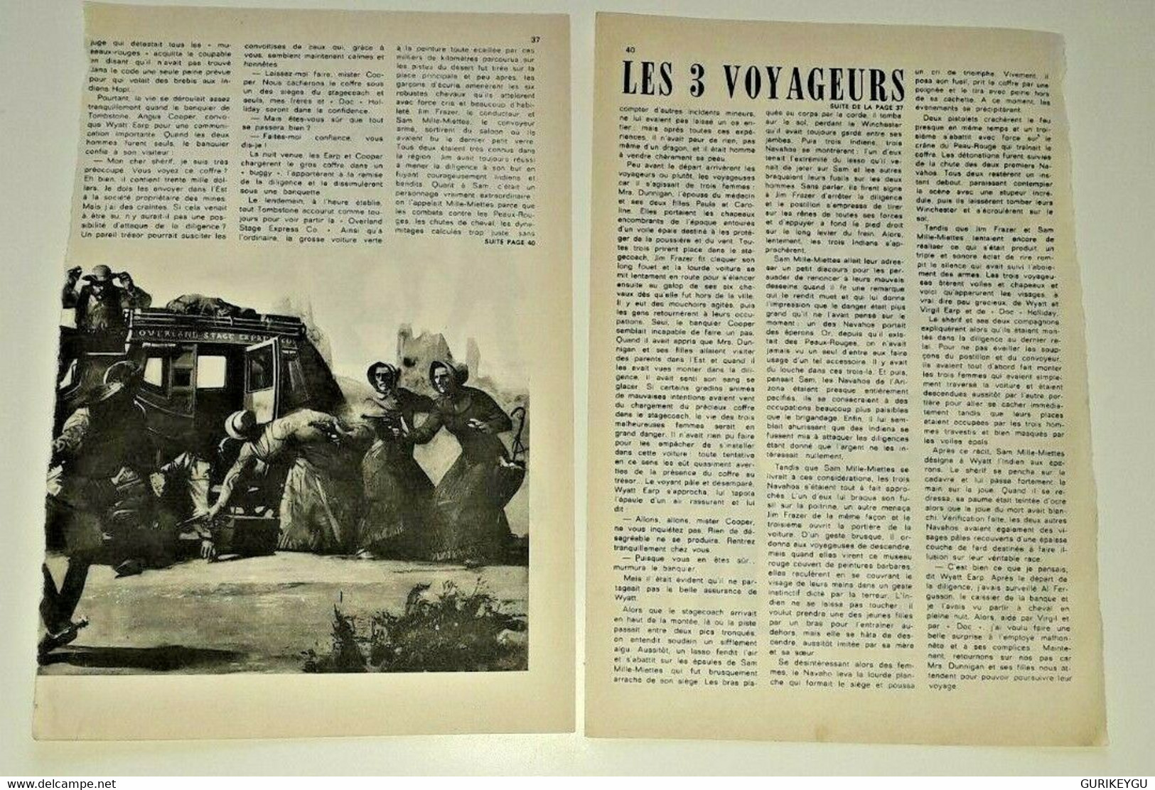 Rarissime 2 Pages Bd Découpis 1960/1963 SAGE EO Cow Boy Western Sherif - Sagédition