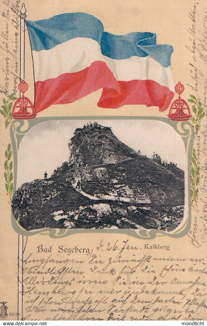 Bad Segeberg. Kalkberg, 1904. (Flagge Von Schlewsig-Holstein). - Bad Segeberg