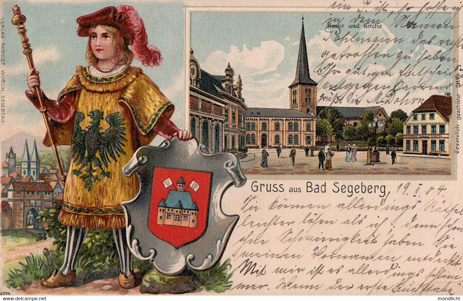 Gruss Aus Bad Segeberg. Markt Und Kirche. 1904. - Bad Segeberg