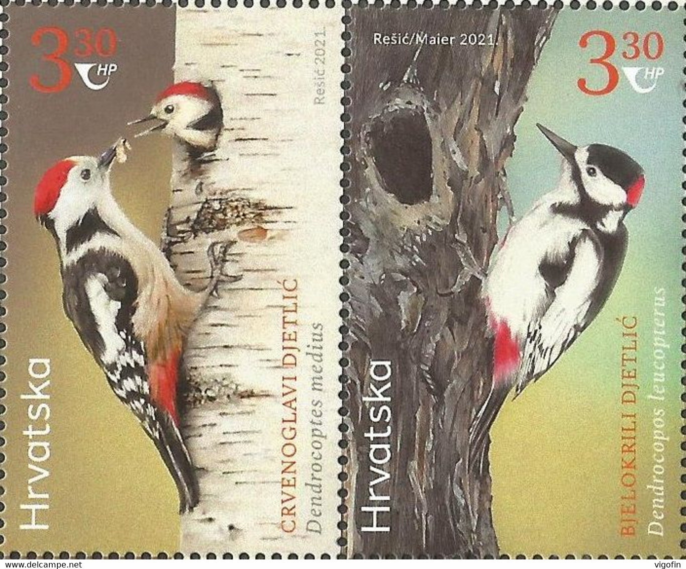 HR 2021-1539-40 BIRDS, HRVATSKA CROATIA, 2v MNH - Kroatië