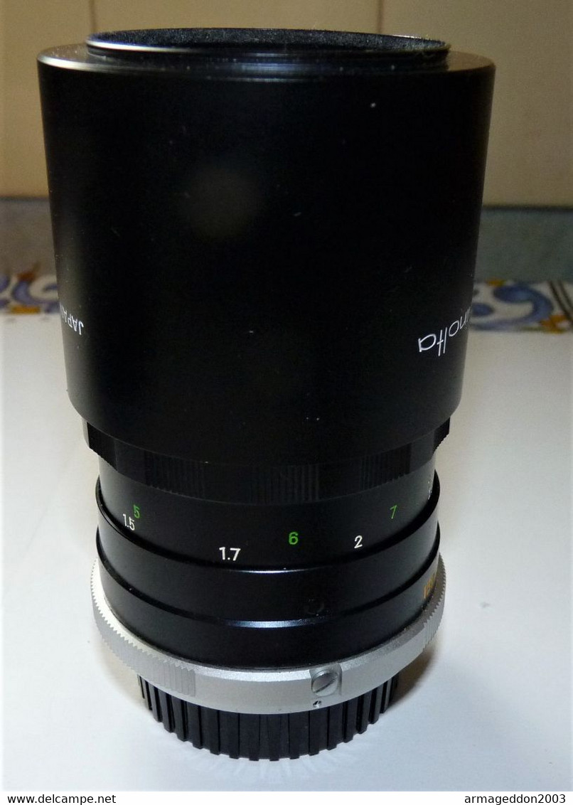 OBJECTIF MINOLTA MC TELE ROKKOR 135 mm f 3.5 lens DANS SON ETUI EN CUIR TBE