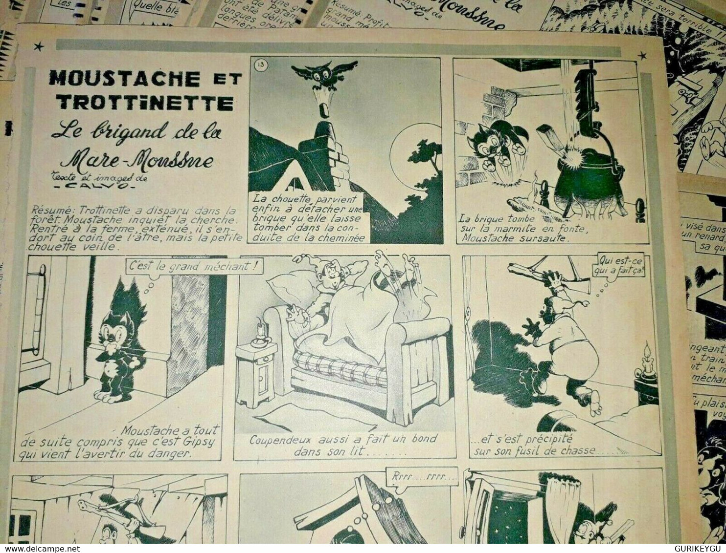 28 Pages MOUSTACHE ET TROTTINETTE Le Brigand De La Mare Moussue 1957 EO CALVO - Sagédition