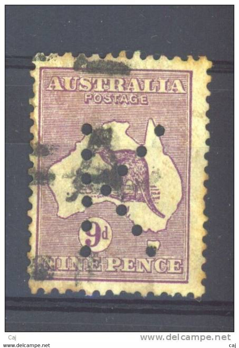 Australie  -  1931  -  Services  :  9 D , Perfin K  (o) - Dienstmarken