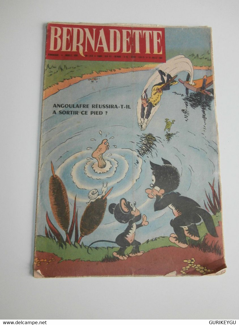 RARE BERNADETTE N° 214 Couverture CALVO Moustache Et Trottinette 31/07/1960 - Sagédition