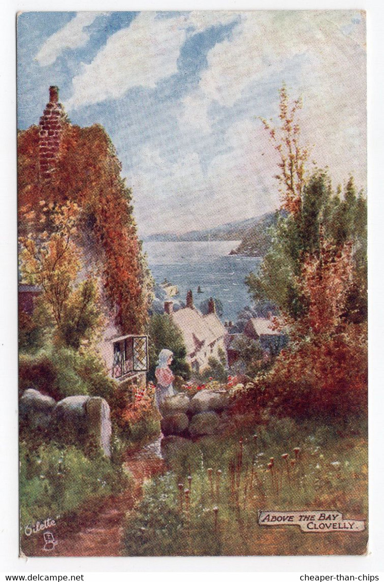 CLOVELLY - Above The Bay - A.W. Bridgeman - Tuck OIlette 7233 - Clovelly