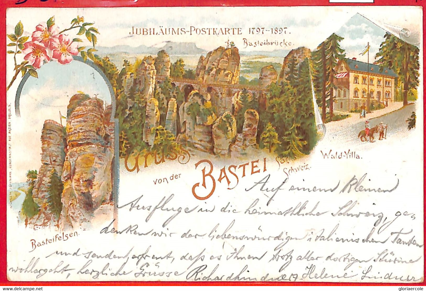 Aa7096  - Ansichtskarten VINTAGE  POSTCARD: GERMANY Deutschland -  BASTEI Gruss Aus 1898 - Bastei (sächs. Schweiz)