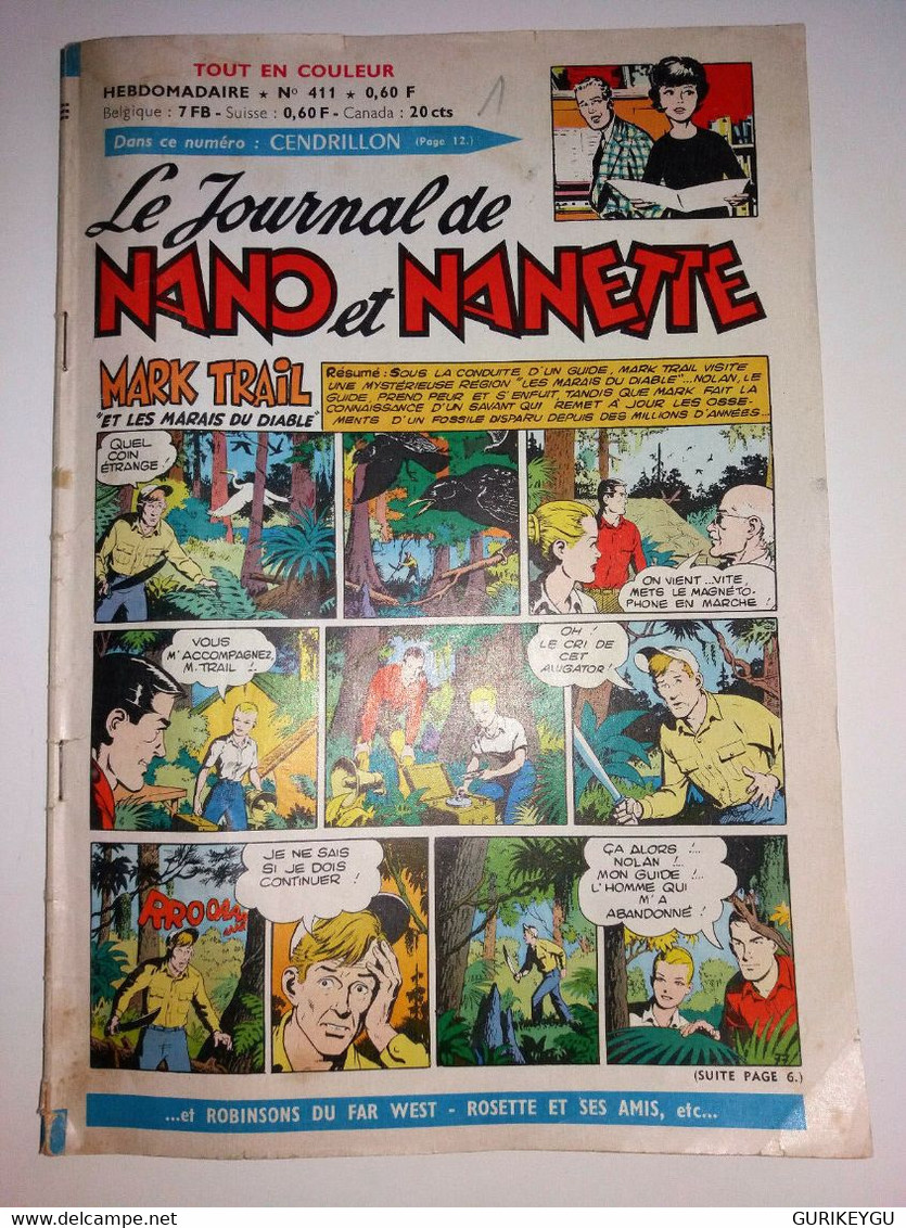 Nano Et Nanette N° 411 MARK TRAIL 1964 Coquin Et Patamousse CALVO Lea Glouton - Sagédition