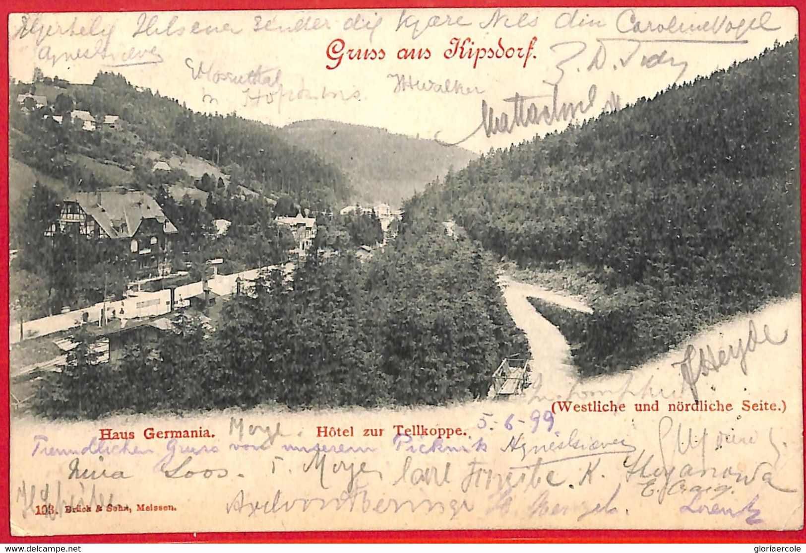 Aa7102  - Ansichtskarten VINTAGE  POSTCARD: GERMANY Deutschland - KIPSDORF Gruss - Bastei (sächs. Schweiz)