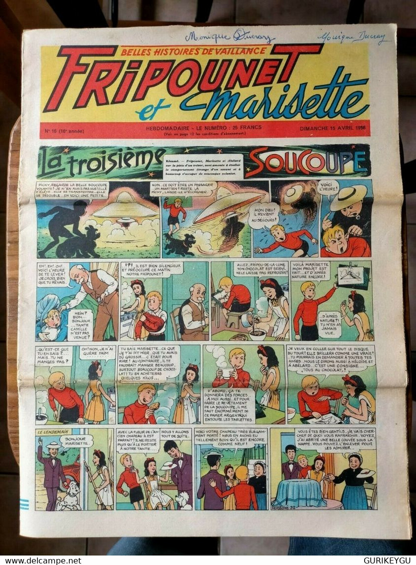 Fripounet Et Marisette N° 16 Sylvain Et Sylvette 15/4/1956 COQUIN CALVO Lorraine - Sagédition