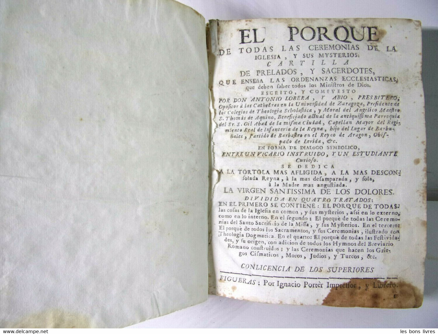 1769. El Porque De Todas Las Ceremonias De La Iglesia, Y Sus Mysterios - Jusque 1700