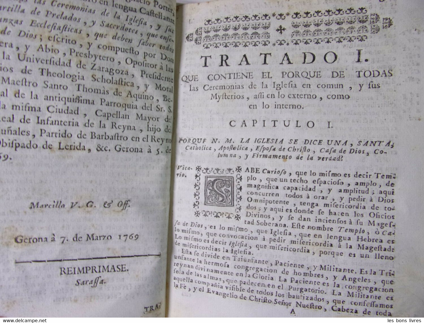 1769. El Porque De Todas Las Ceremonias De La Iglesia, Y Sus Mysterios - Jusque 1700
