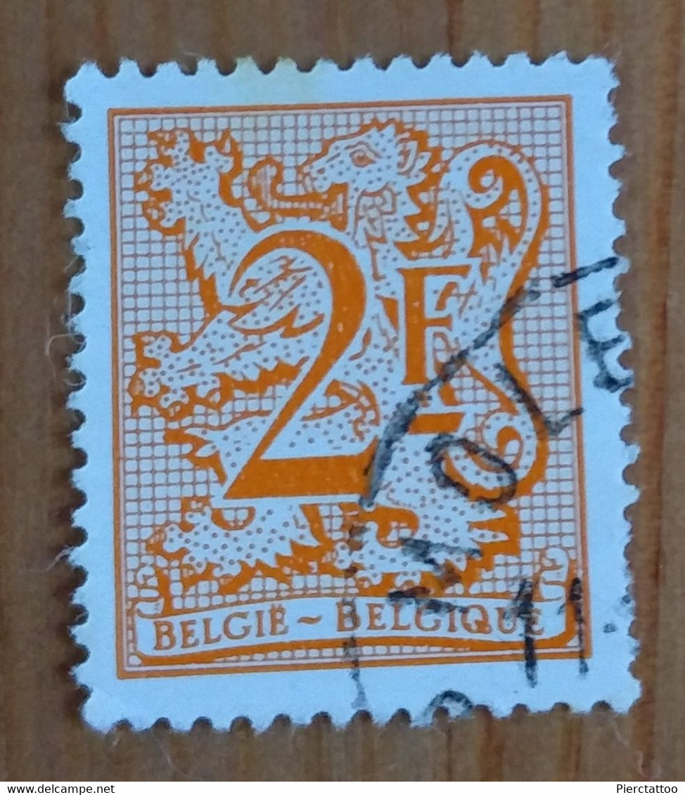 Chiffre Sur Lion Héraldique (2F) - Belgique - 1980 - YT 1898 - 1977-1985 Figuras De Leones