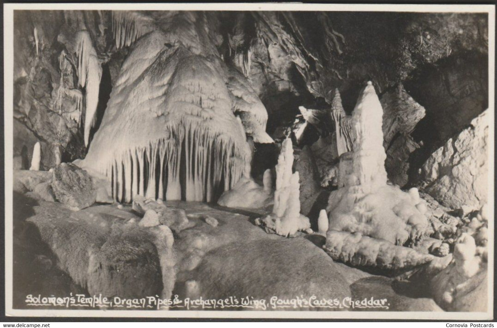 Solomon's Temple, Organ Pipes & Angel's Wing, Gough's Caves, Cheddar, C.1920 - K Ltd RP Postcard - Cheddar