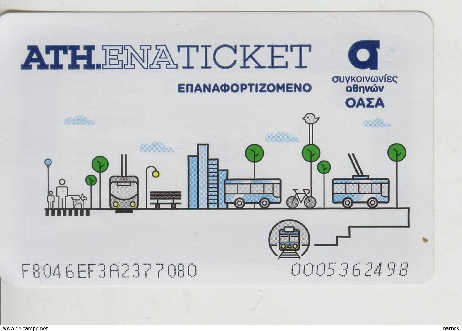 Greece , Athena ,  Trolley Bus   Ticket ,  2021 , Used - Europe
