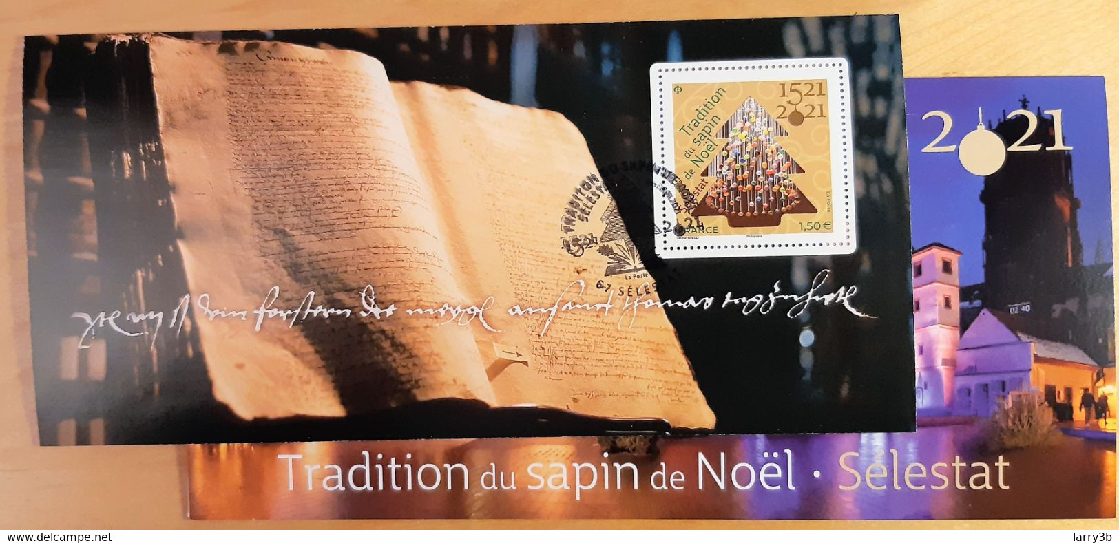 BS 2021 - OBLITERE 1er JOUR 24.09.2021 BLOC SOUVENIR - "TRADITION DU SAPIN DE NOEL – SELESTAT" - Souvenir Blocks & Sheetlets