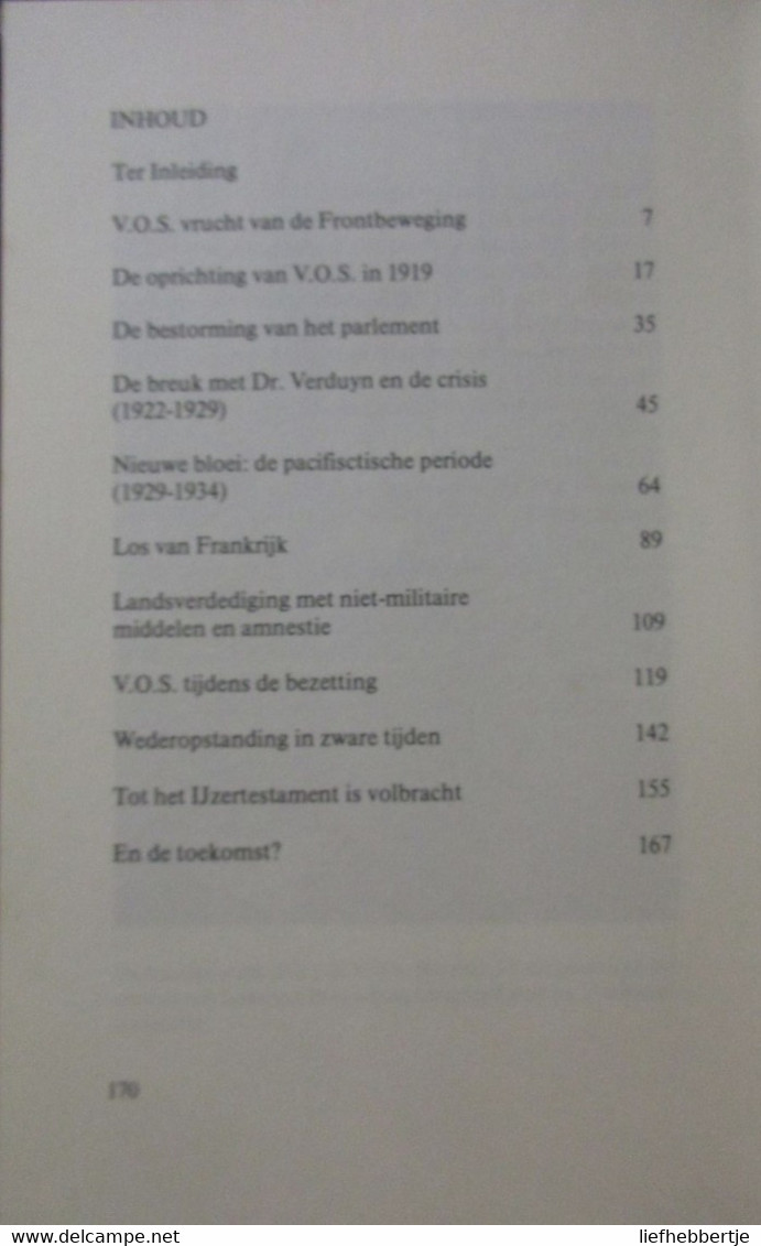 De Vossen - Door G. Provoost - 1979 - 60 Jaar Verbond Van Vlaamse Oudstrijders (1919-1979) - Guerre 1914-18