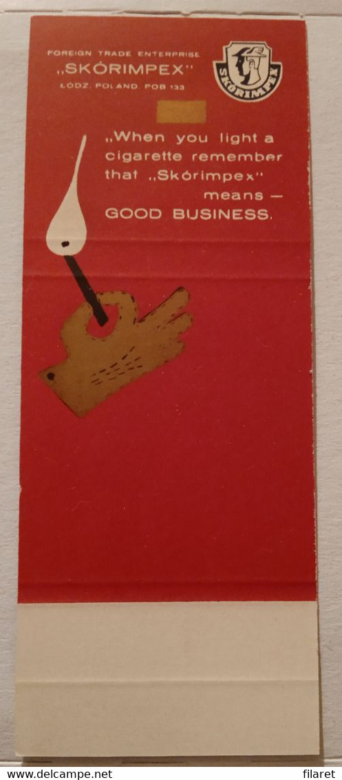 POLAND,POLOGNE,POLISH,GDANSK FACTORY,OLD UNFOLDED MATCHBOX SKILLET - Boites D'allumettes