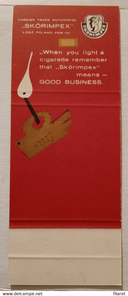 POLAND,POLOGNE,POLISH,GDANSK FACTORY,OLD UNFOLDED MATCHBOX SKILLET - Boites D'allumettes