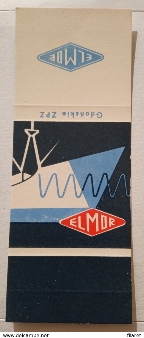 BATEAU,SHIP,POLAND,POLOGNE,POLISH,GDANSK FACTORY,OLD UNFOLDED MATCHBOX SKILLET - Boites D'allumettes