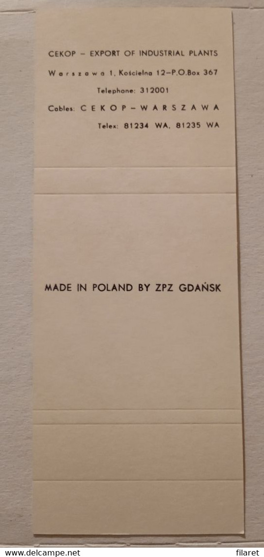 POLAND,POLOGNE,POLISH,GDANSK FACTORY,OLD UNFOLDED MATCHBOX SKILLET - Boites D'allumettes