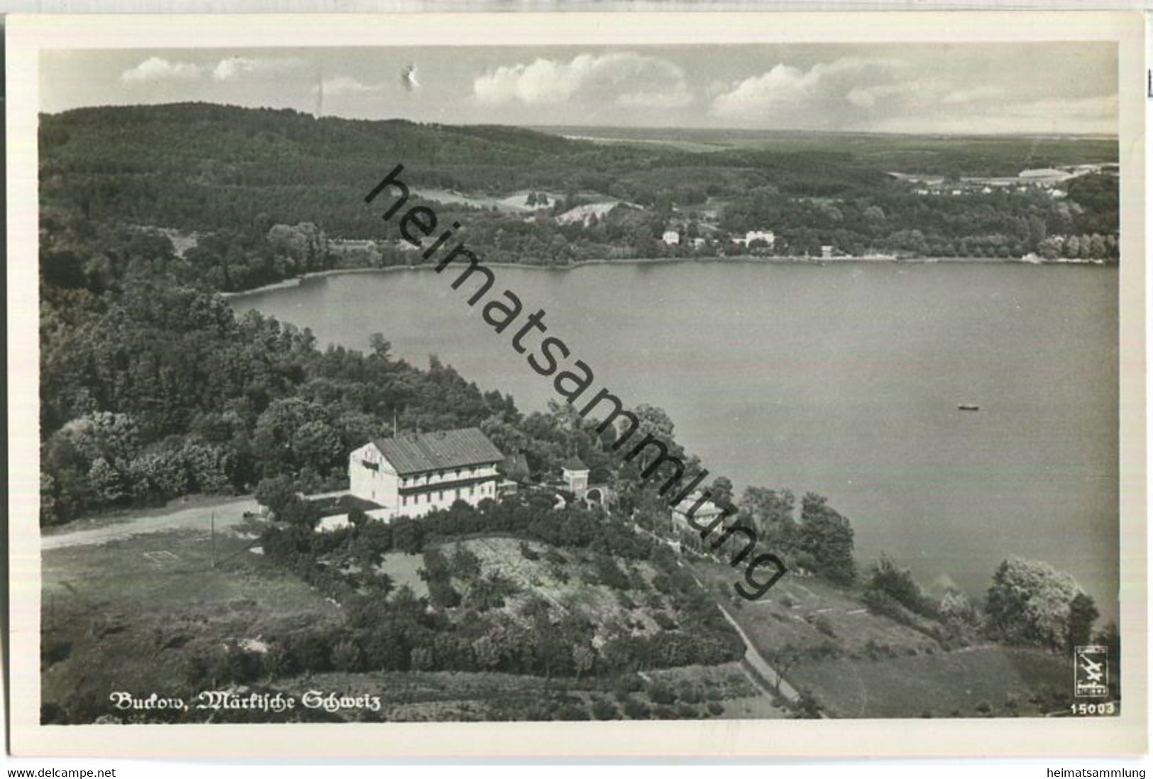 Buckow Märkische Schweiz - Fliegeraufnahme - Foto-Ansichtskarte - Verlag Klinke & Co. 30er Jahre - Buckow