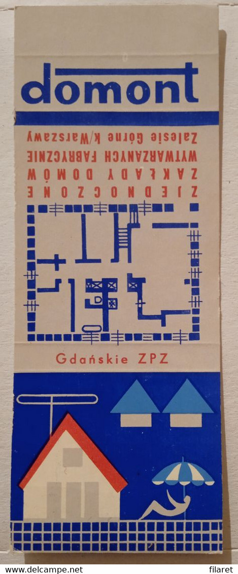 POLAND,POLOGNE,POLISH,GDANSK FACTORY,OLD UNFOLDED MATCHBOX SKILLET - Boites D'allumettes